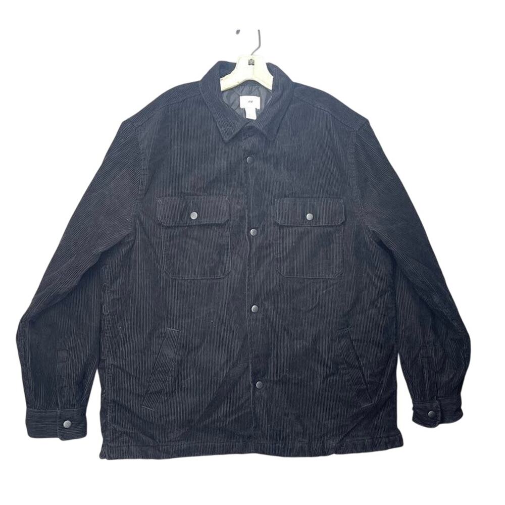 H&M Black Corduroy‎ Jacket Men’s Sz L